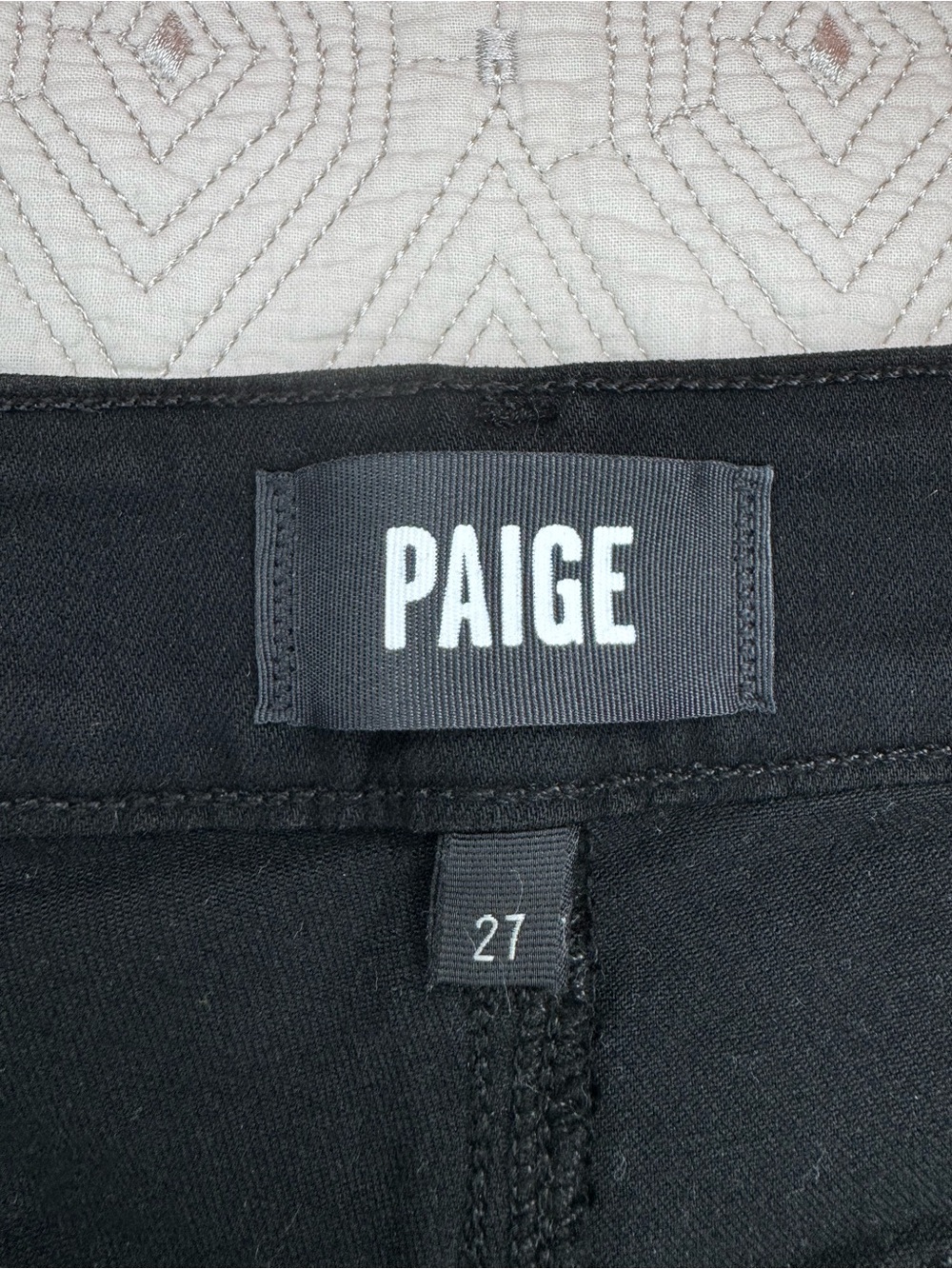 Paige Anessa 31" Wide Leg Jean High Rise Black Shadow, Size 27 - Picture 16 of 16